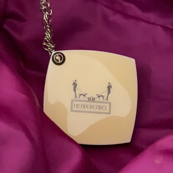 3-fer Vintage Henri Bendel Black WEST 57th Box Barrel Bag, wristlet & mirror - Picture 14 of 17